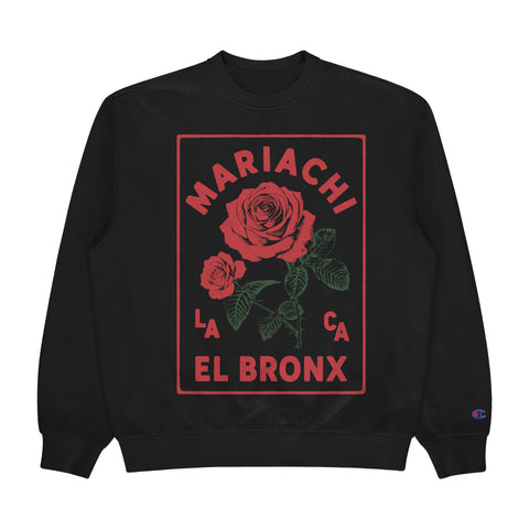 DE LA ROSE CREWNECK BLACK